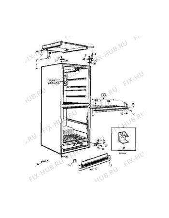 Взрыв-схема холодильника Husqvarna Electrolux QT118RS - Схема узла C10 Cabinet